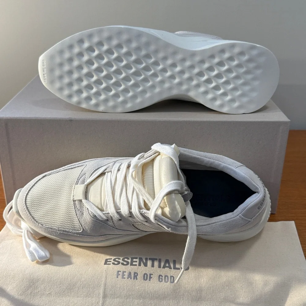Fear of God Essentials Distance Running Sneaker in Cream, New with Tags - Picture 5 of 6